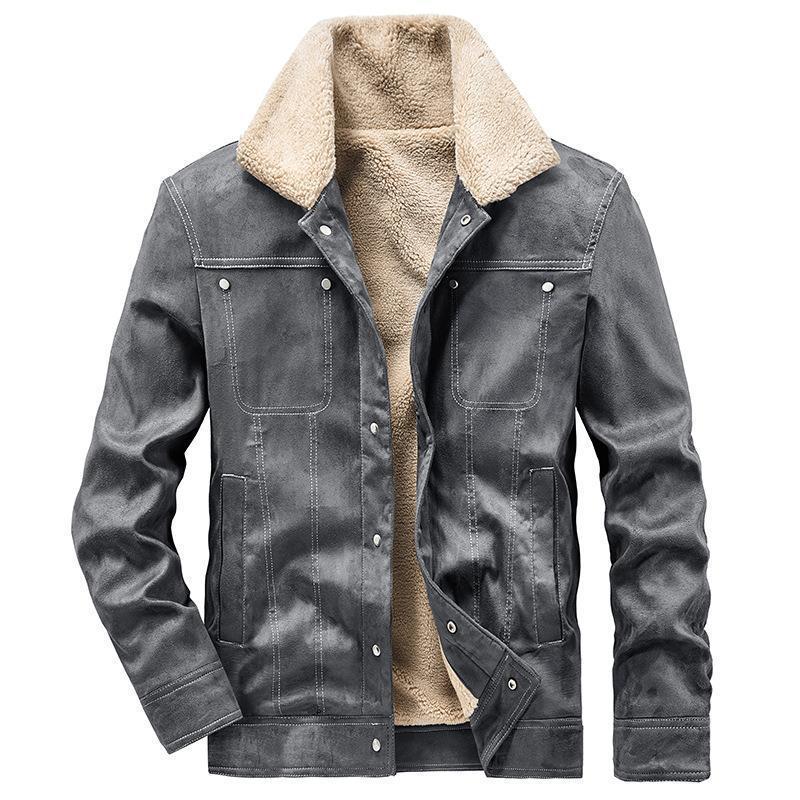 Men's Casual Warm Cotton Sherpa Cashmere Jacket