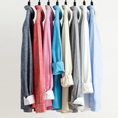 Men's Cotton Linen Embroidered Wrinkle-Resistant Shirt