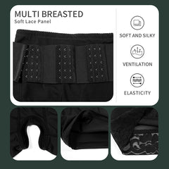 Nine-breasted Open Crotch Mesh Shapewear