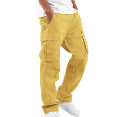 New Men's Drawstring Multi-pocket Casual Trousers
