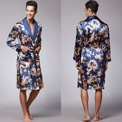 Men's Long Sleeve Nightgown Pajamas