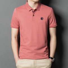 Men's Simple Loose Lapel Cotton Polo Shirt