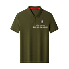 2023 Men's Cotton Letter Print Lapel Polo Shirt