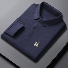 Men's Double Sided Fleece Print POLO Shirt
