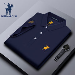 Men's Lapel Collar Business Casual Polo Shirt