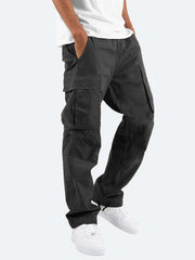 New Men's Drawstring Multi-pocket Casual Trousers