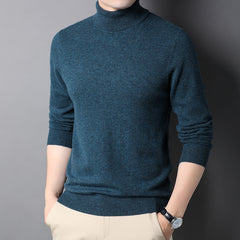 Men's Pure Wool Turtleneck Sweater