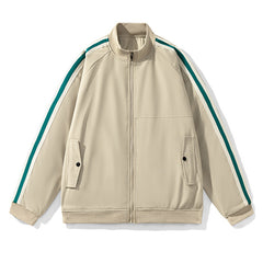 Men's Stand Collar Solid Color Fashion Jacket