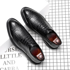 Men's Carved Leather Business Casual Leather Shoes