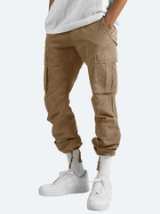 New Men's Drawstring Multi-pocket Casual Trousers