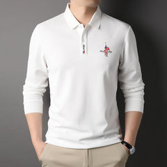Men's Casual Embroidered Polo Shirt