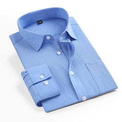 Men's Spring Large Size Non-Iron Business Casual Shirt