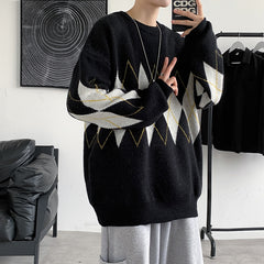 Men's Retro Diamond Sweater