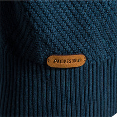 Men's Lapel Jacquard Casual Sweater