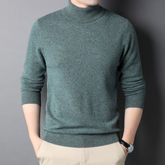 Men's Pure Wool Turtleneck Sweater