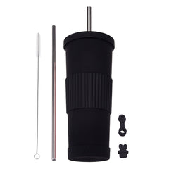 830ml Stainless Steel Straw Cup Large Capacity Simple Car Warm Cup