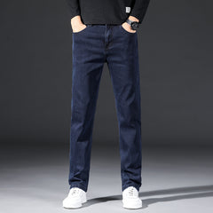 Men's Wear-resistant Loose Oversized High-waisted Straight-leg Jeans
