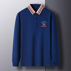 Men's Slim Breathable Solid Color Polo Shirt