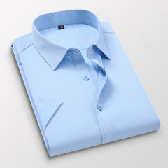 Men's Summer New Non-ironing Solid Color Shirt