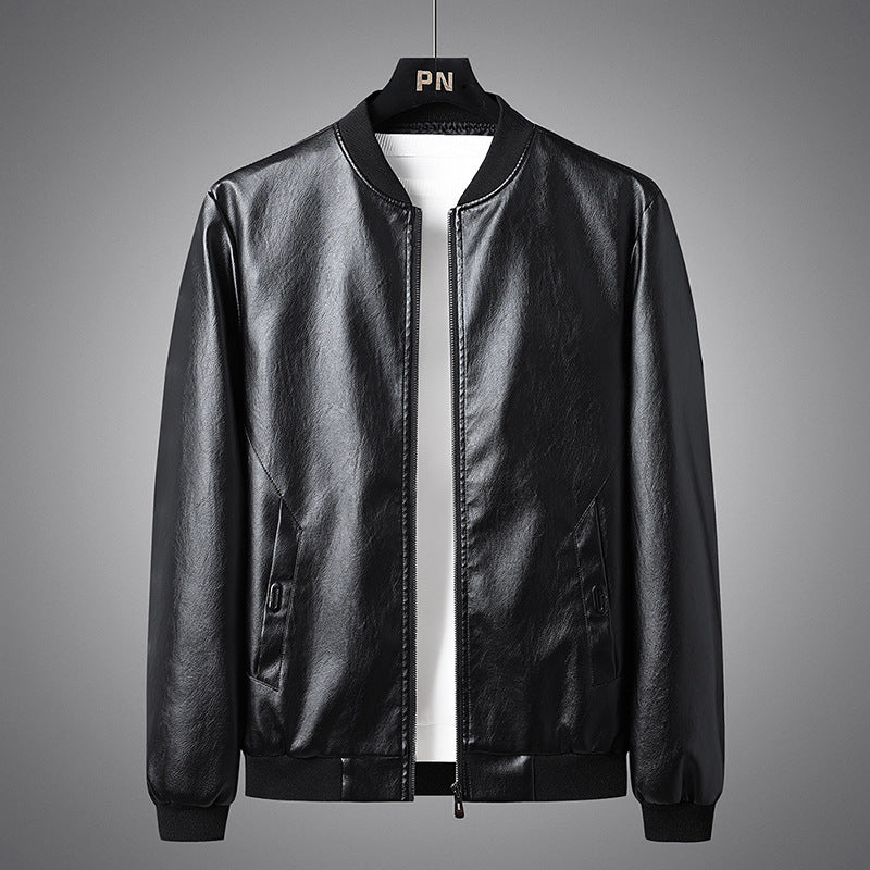 2022 Plus Size Men's Slim Leather Jacket