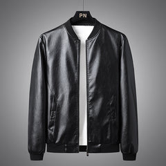 2022 Plus Size Men's Slim Leather Jacket