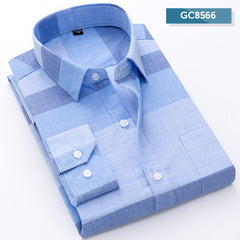Loose Business Casual Plaid Shirt