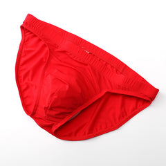 Men's Solid Color Breathable Low Waist Plus Size Briefs