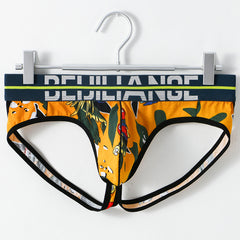Men's Printed Low Rise Cotton Breathable Thong