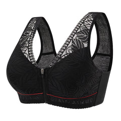 2022 New Front Zipper Lace Large Size Bra