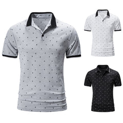 Men's Lapel Printed POLO Shirt
