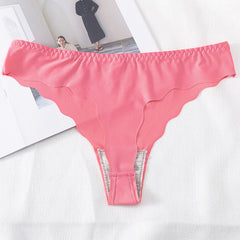 New Sexy Breathable Ice Silk Wavy Thong