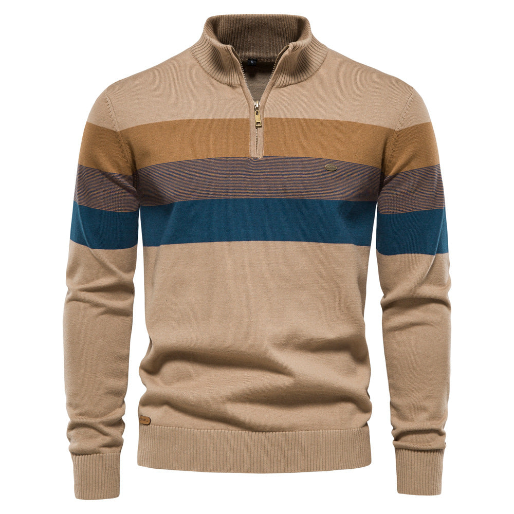 2022 New Open Chest Stand Collar Knitted Sweater