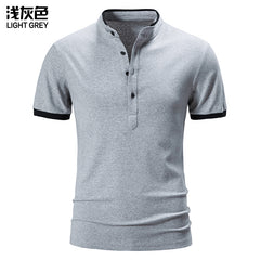 2023 Men's Stand Collar POLO Shirt