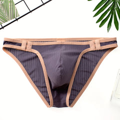 Men's Color-block Quick-drying Adjustable Size Briefs