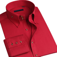 New high-end crystal diamond button color matching business shirt