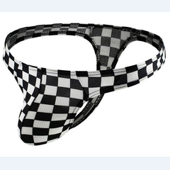 Men's Plaid Trendy Sexy Low Waist Thong