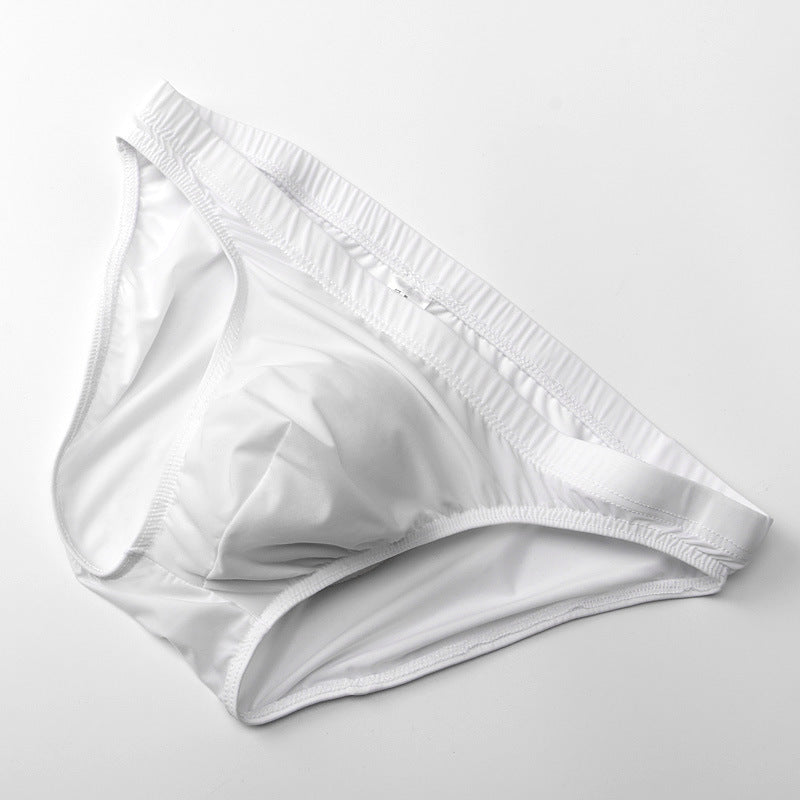 Men's Solid Color Breathable Low Waist Plus Size Briefs