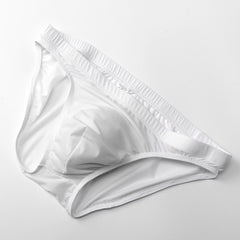 Men's Solid Color Breathable Low Waist Plus Size Briefs
