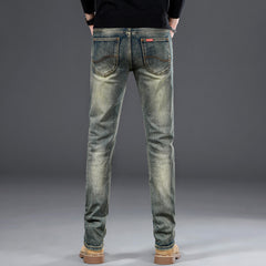 Vintage stretch straight-leg jeans
