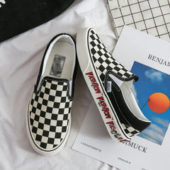 Black and White Checkerboard Espadrilles