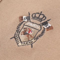 Men's Cotton Loose Solid Color Embroidered POLO Shirt
