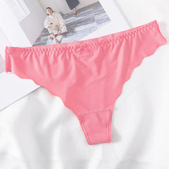 New Sexy Breathable Ice Silk Wavy Thong
