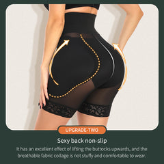 Nine-breasted Open Crotch Mesh Shapewear