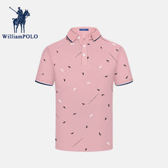 Men's Short-sleeved Cotton Printed Polo Shirt