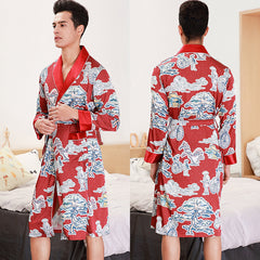 Men's Long Sleeve Nightgown Pajamas