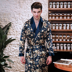 Men's Long Sleeve Nightgown Pajamas