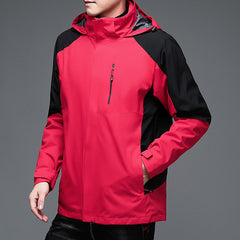 Men's Windproof Thickened Detachable Windbreaker Jacket