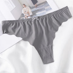 New Sexy Breathable Ice Silk Wavy Thong