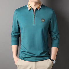 Men's Half Zip Polo Shirt