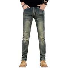 Vintage stretch straight-leg jeans